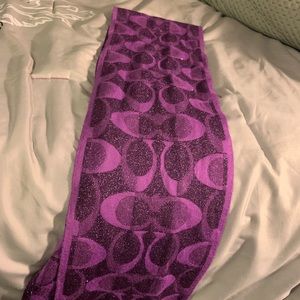 Purple COACH Scarf